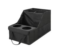 XINGLIDA Boîte de rangement pour siège de véhicule - 4 compartiments - Avec porte-boissons - Pour collations, jouets, électronique - Organiseur de voiture - Chariot de siège arrière - Tissu Oxford