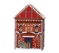 XINGLIDA Boîte décorative en métal robuste pour chalets de Noël avec rangement sûr. Récipient décoratif en métal pour les vacances pour les petits objets Décorations de Noël avec rangement