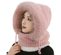 XINGLIDA Bonnet d'hiver chaud en fourrure avec masque facial et protection des oreilles pour les activités de plein air par temps froid ski randonnée chapeau d'hiver épais avec cache-oreilles, b