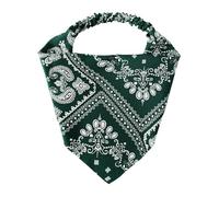 XINGLIDA Bonnet en laine, bandeaux élégants, bandana unique, imprimé floral, accessoires de cheveux élastiques pour femmes et filles, Noir/vert, XS-XL