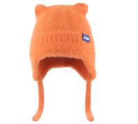 XINGLIDA Bonnet en laine, chapeau de dessin animé en fourrure avec oreilles pour les sports de plein air. Chapeau en fourrure avec oreilles. Chapeau surdimensionné pour d, Orange, XS-XL