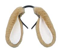 XINGLIDA Bonnet en laine pour bandeau créatif en peluche avec longues oreilles de lapin - Bandeau mignon avec oreilles pendantes - Accessoire de cheveux assorti