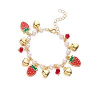 XINGLIDA Bracelet à breloques en forme de fruits multi-usages avec cœur de cerise en forme de cœur de cerise et accessoires de perles pour bracelet réglable en forme de cœur de cerise pour femmes