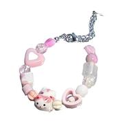 XINGLIDA Bracelet de perles multicolores facilement réglable Chaîne à main Bijoux tendance Cadeau doux pour la peau Bracelet de poignet Accessoires Perles colorées Bracelet d'amitié