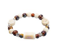 XINGLIDA Bracelet élastique réglable avec motifs de chats ludiques Bracelet en perles en céramique vivante Chaîne de poignet pour femmes et adolescentes Femmes Bijoux de plage