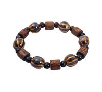 XINGLIDA Bracelet élastique réglable avec motifs de chats ludiques Bracelet en perles en céramique vivante Chaîne de poignet pour femmes et adolescentes Femmes Bijoux de plage