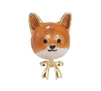 XINGLIDA Broche élégante Shiba Inu Broche élégante Shiba Inu Pin Accessoire pour les attaquants de mode et les amateurs de broches Cadeau pour les amoureux des animaux de compagnie