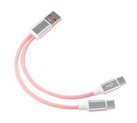 XINGLIDA Câble MultiCharging 1 2 m USB vers 2 ports Type C Câble de charge rapide avec 2 câbles de type C Câble de synchronisation des données pour ordinateurs portables