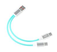 XINGLIDA Câble MultiCharging 1 2 m USB vers 2 ports Type C Câble de charge rapide avec 2 câbles de type C Câble de synchronisation des données pour ordinateurs portables