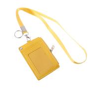 XINGLIDA Cartes de crédit d'affaires, cartes d'identité, pièces de monnaie, porte-monnaie, lanière, porte-clés, porte-monnaie pour hommes avec chaîne, jaune