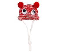 XINGLIDA Chapeau de hamster tricoté à la main avec sangle réglable pour le carnaval et la photographie de Noël