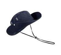 XINGLIDA Chapeau seau avec sangles de menton réglables Large Soleil Respirant Pêche en plein air Camping Pêche Randonnée Coup de soleil Camping Extérieur Seau pour la randonnée, bleu marine, taille