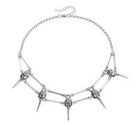 XINGLIDA Collier gothique mystérieux crâne d'oiseau fête collier gothique parfait pour les adolescents qui recherchent des styles uniques et des bijoux à breloques