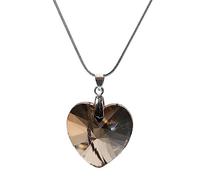 XINGLIDA Collier pendentif cœur en verre simple chaîne de lame collier réglable collier bijoux acier inoxydable chaîne porte-clés chaîne chaîne collier en acier inoxydable chaîne chaîne chaîne en