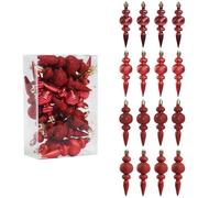 XINGLIDA Décoration de Noël moderne à suspendre en plastique avec dentelle effilée allongée colorée artistique pour fenêtre d'arbre Décorations d'étagère de Noël artistiques
