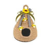 XINGLIDA Décoration murale en forme de ruches d'abeilles, avec tournesols, fermes, ficelle tissée, pour le niveau de la pièce à vivre, les abeilles