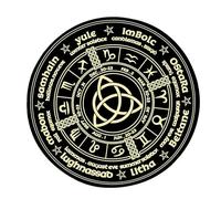 XINGLIDA Divinations Mat Constellations Tarots Coussin de carte astrologie Pendule Tableau Tapis pour Guérison Divine Guérison Sorcière Outil de décoration de bureau