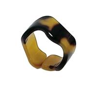 XINGLIDA Élégant imprimé léopard Bijoux Doigts Bagues Mode Accessoire Acrylique Bague d'ouverture réglable pour femmes et filles