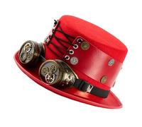 XINGLIDA Haut en laine victorienne avec lunettes amovibles et décorations d'équipement pour événement à thème de la Renaissance et cosplay Party Dressing Lunettes steampunk Accessoires d'Halloween