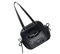 XINGLIDA Itabag Sac fourre-tout transparent Fenêtre pour stylos Épaule Sac à main Bricolage Cosplay Pic Toted Sweet Bows Portefeuilles Cadeaux Itabag Sac à bandoulière, Noir