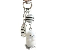 XINGLIDA Joli pendentif de téléphone portable en forme de poisson clown avec perles pour femmes et étudiants Design mignon fait à la main pour les voyages et l'utilisation quotidienne Matériaux