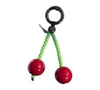 XINGLIDA Kirschen Pendentif en perles colorées faites à la main - Style unique - Pendentif coloré - Pour sacs ou porte-clés - Perles artisanales faites à la main