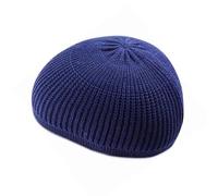 XINGLIDA Kufi Bonnet de prière en laine pour homme musulman traditionnel, bleu marine, XS-XL