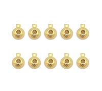 XINGLIDA Lot de 10 perles d'espacement - Accessoires de bijoux - Fabrication de perles - Perles faciles à enfiler - Bijoux - Texture alliée - Entretoises