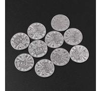 XINGLIDA Lot de 10 pièces de monnaie de 25 mm en acier inoxydable pentagramme couronne jetons pour machine de jeu pièce en métal