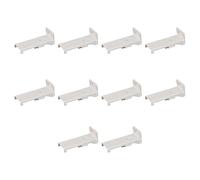 XINGLIDA Lot de 10 pinces de fixation latérales pour tringles à rideaux Matériel d'installation facile Installation rapide Tringle à rideaux