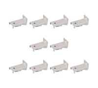 XINGLIDA Lot de 10 pinces de fixation latérales pour tringles à rideaux Matériel d'installation facile Installation rapide Tringle à rideaux