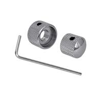 XINGLIDA Lot de 2 boutons de commande en métal pour guitare électrique basse et réglage du vol/tonalité Pièces de rechange en métal Bouton de contrôle du volume