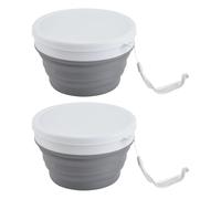 XINGLIDA Lot de 2 récipients de stockage alimentaire avec couvercle 950 ml - Pour le camping, les voyages en plein air - En silicone - Pour les voyages en randonnée, les pique-niques, l'extérieur