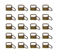 XINGLIDA Lot de 20 porte-clés Matériel Porte-clés Bracelet Matériel en métal Queue Clip Bracelet Anneaux fendus Sangle pour ceinture