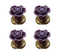 XINGLIDA Lot de 4 boutons d'armoire en céramique multi-usages en alliage de zinc robuste avec vis - Poignées de tiroir décoratives en céramique