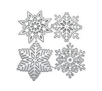 XINGLIDA Lot de 4 emporte-pièces en métal en forme de flocon de neige - Différentes formes de Noël