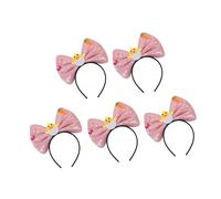 XINGLIDA Lot de 5 bandeaux à paillettes scintillantes avec nœud papillon - Pour femmes et filles - Pour fête d'anniversaire de Noël - Photographie