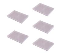 XINGLIDA Lot de 5 valises de rangement plates en plastique transparent pour outils, lettres et papiers, perles, organiseurs de documents transparents empilables, organiseurs transparents
