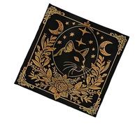 XINGLIDA Nappe de table à motif floral astrologique Tarots Nappe divine Tissu autel Jeu de société Dieu Accessoires Table de cartes Tissu Décoration murale