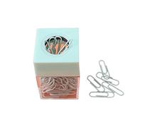 XINGLIDA Petit distributeur de trombones avec dessus magnétique, boîte de rangement avec 18 trombones gratuits (GN#)