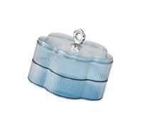 XINGLIDA Plateau élégant à 2 couches de bonbons à fleurs Bol de service en plastique pratique pour fruits à noix collations fête maison organisation design floral collations plateau