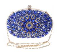 XINGLIDA Pochette de luxe pour femme, sac de soirée, sac de mariage, sac pour téléphone portable, porte-monnaie, porte-monnaie féminin pour cadeau de fête, bleu, 21*16,5*5 cm