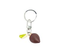 XINGLIDA Porte-clés en forme de noix miniature en caoutchouc réaliste châtaignier fait à la main Pendentif créatif en forme d'aliment Accessoires Miniature Noix, Happy And Thrilling, taille unique