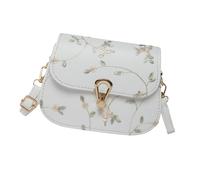 XINGLIDA Sac à bandoulière de style chinois pour femme Tendance Petit carré féminin Dentelle Fleurs Messages Femmes Mode Épaule Dentelle Crossbody Place, Blanc.