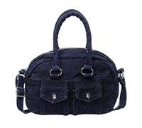 XINGLIDA Sac à bandoulière en jean de luxe Sac à bandoulière léger Intérieur spacieux Sac à main de loisirs pour faire du shopping et voyager Sac messager avec plusieurs poches, a