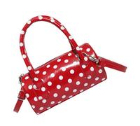 XINGLIDA Sac à bandoulière géométrique léger en PU avec bandoulière réglable pour voyage de travail Essentiels Sac à main à pois, rouge