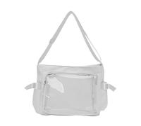 XINGLIDA Sac à main décontracté en nylon pour le travail et l'école Sac à bandoulière pratique et léger Sac à bandoulière spacieux Sac d'organisation de travail, Blanc.