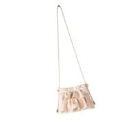 XINGLIDA Sac pour femmes style coréen épaule mode corps croisé plissé cuir PU seau messager femmes styles coréens épaule plis bandoulière cuir PU seau, beige