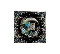 XINGLIDA Sun Moon Nappe astrologique Motif chouette Tarots Nappe Divine Tissu Autel Jeu de Planche de Dieu Accessoire Table de Cartes Tissu Décoration Murale