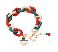 XINGLIDA Thèmes de vacances Un bracelet réglable Musical Bells Charme Bracelet Confortable Vêtements Chaîne de poignet Accessoire pour le style quotidien Accessoires de festival d'argile faits à la
